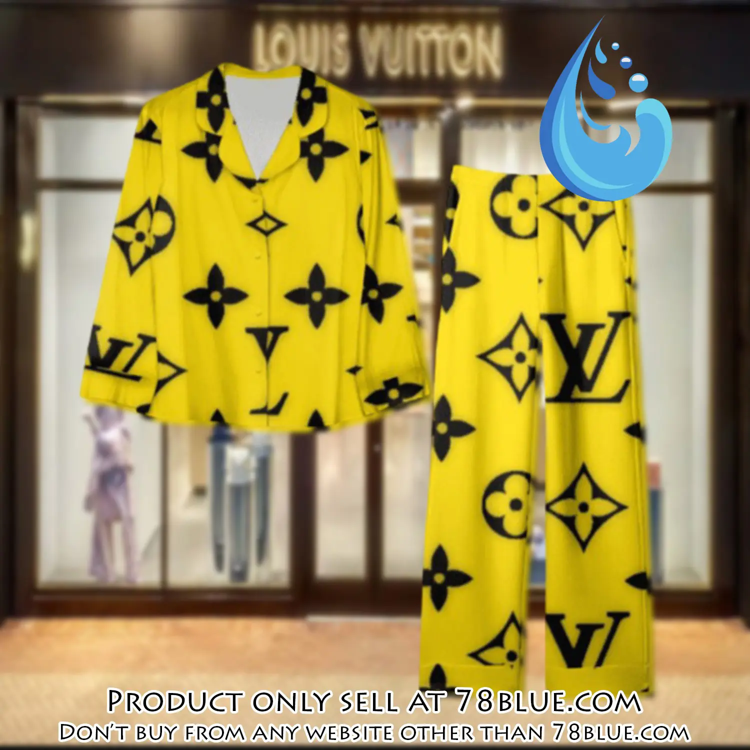 Trending luxury lv satin pajama set pjs1107 78b2021791